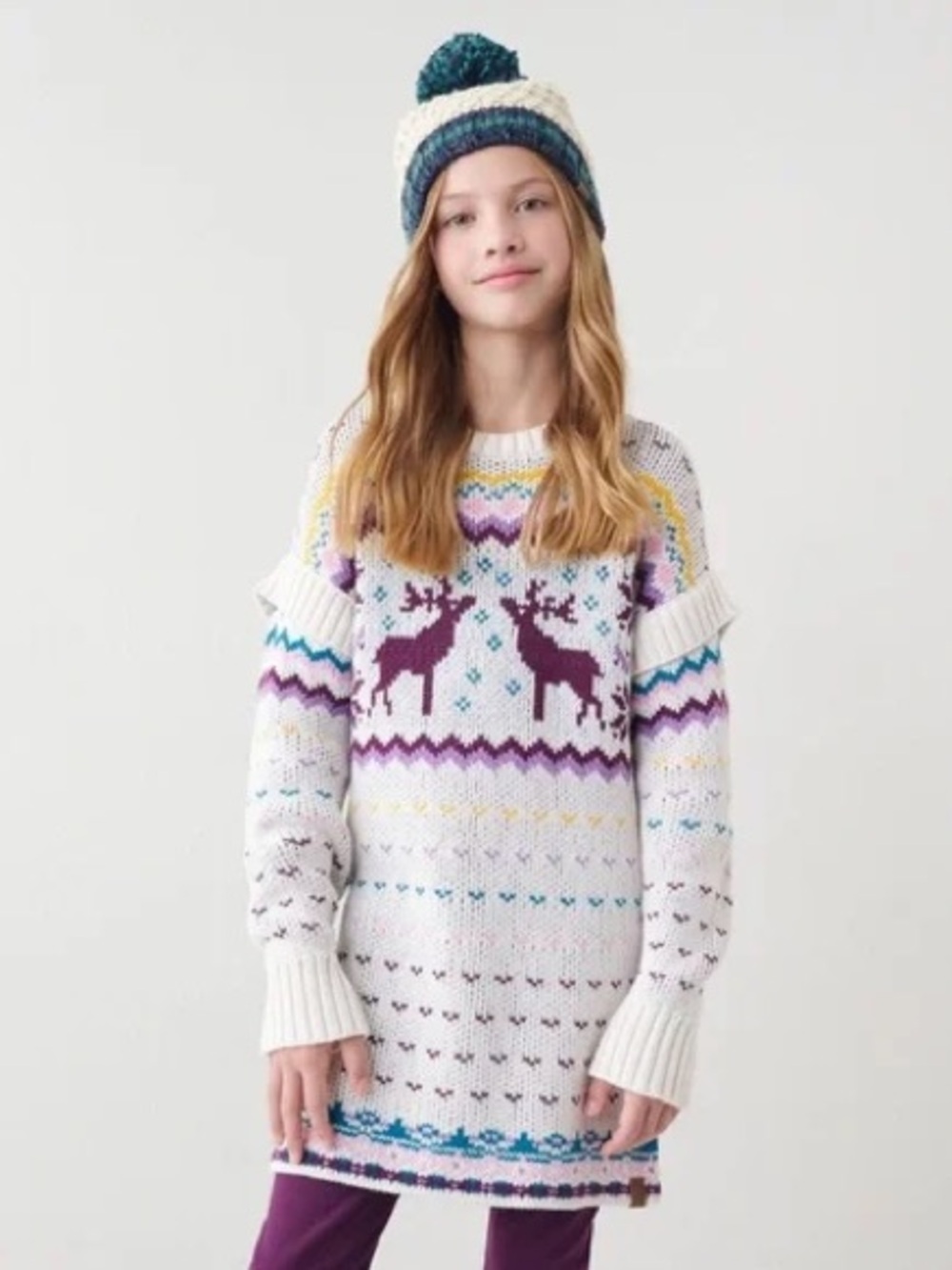 Roots Nordic Fair Isle Sweater Dress Size 3T